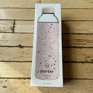 W & P Limited Edition Terrazzo Glass Water Bottle Pink